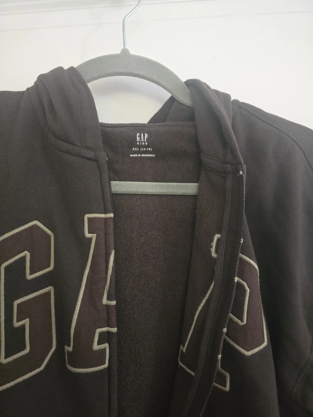 GAP Brown Logo Zip-Up Hoodie